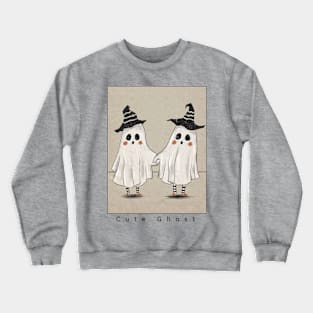 Boo-tiful Haunts: Halloween Cute Ghost Crewneck Sweatshirt